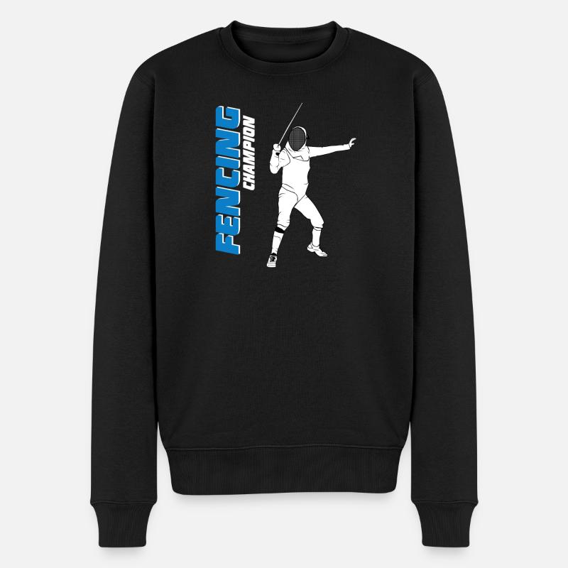 Fægtning - Fechten - Fechter - Fechtkampf - Økologisk premium-sweatshirt til mænd - sort