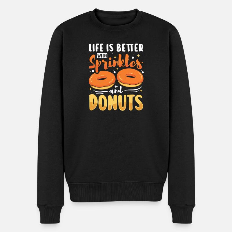 Restauration rapide en donuts - Pull Premium bio Homme - noir