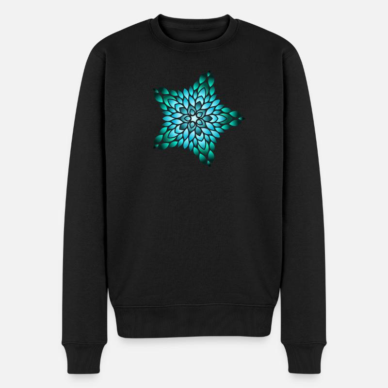 Glow of the Ocean Star - Männer Premium Bio Pullover - Schwarz