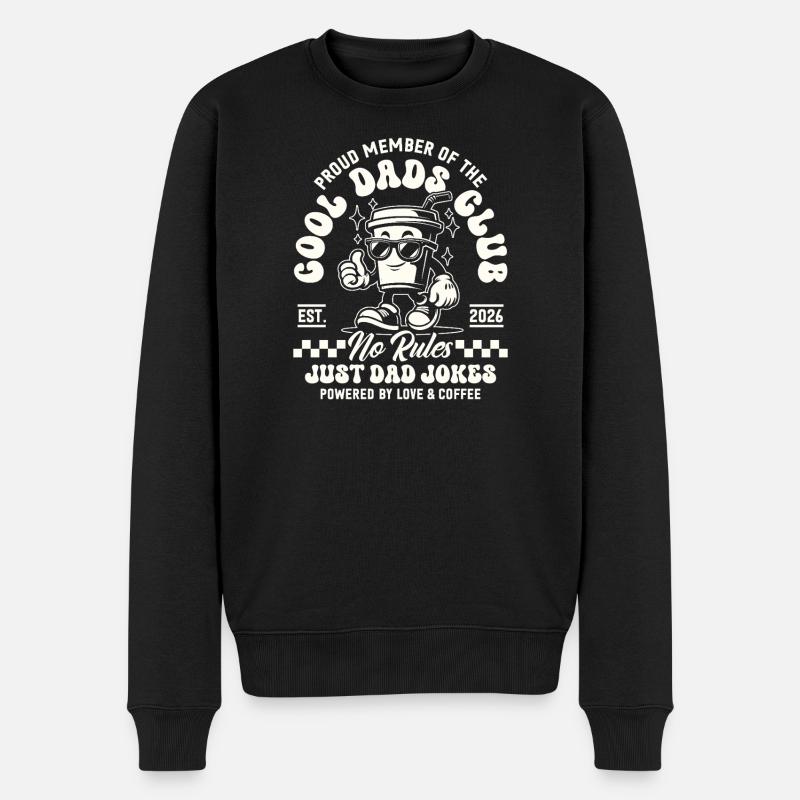 Cool Dads Club - Papa 2026 Geschenk - Männer Premium Bio Pullover - Schwarz