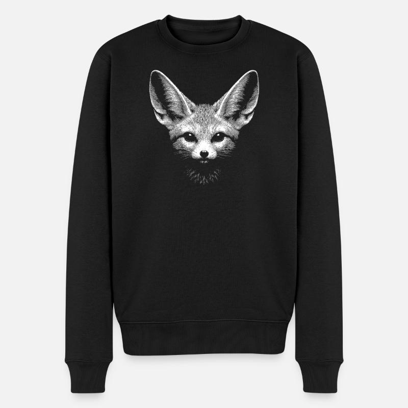 Fennek - Männer Premium Bio Pullover - Schwarz