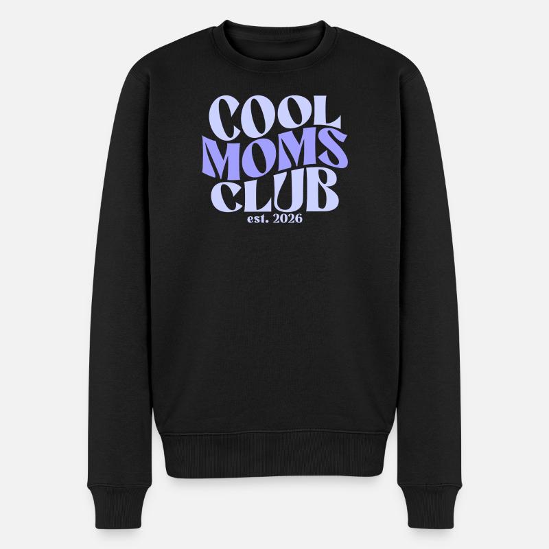 Cool Moms Club - Muttertag Mama Geschenk - Männer Premium Bio Pullover - Schwarz