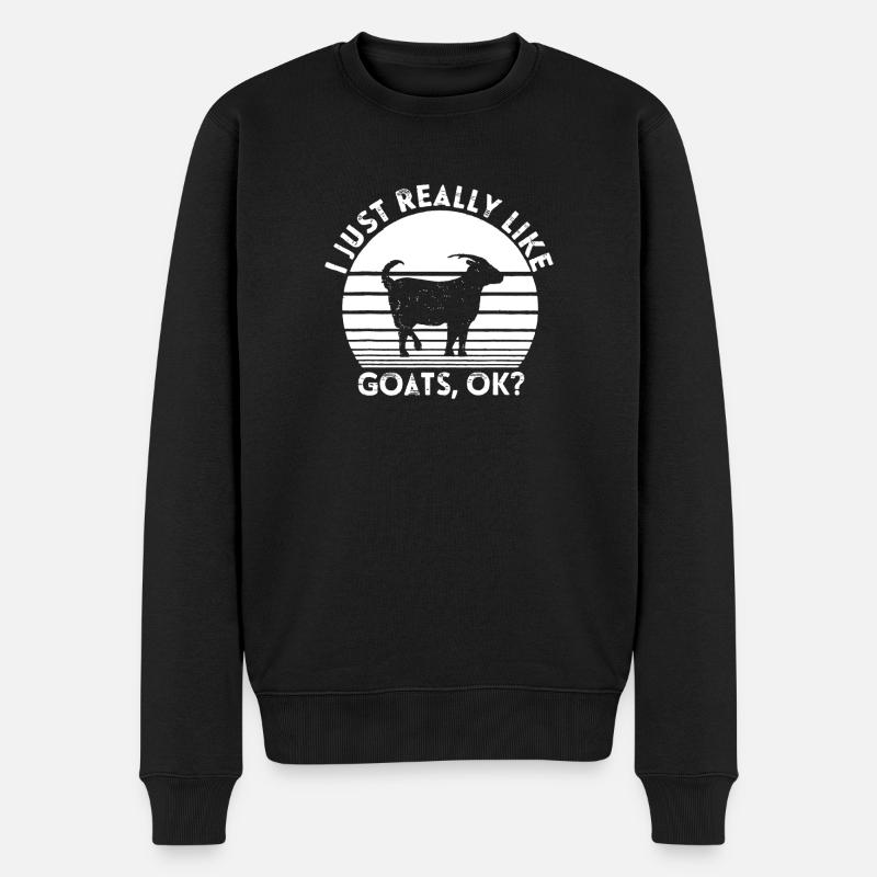 Conception du cercle Goat Love - Pull Premium bio Homme - noir