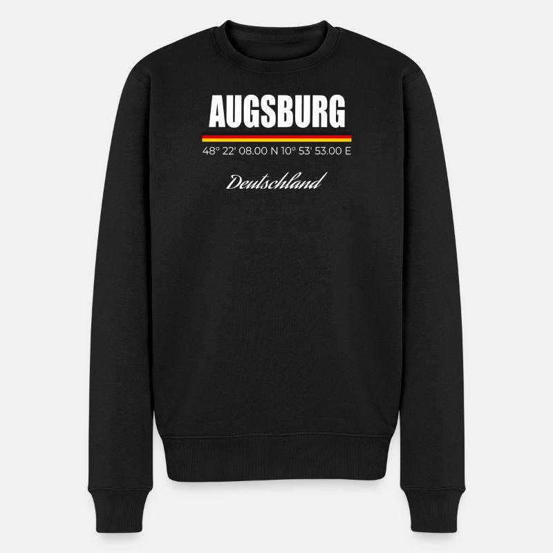 Augsburg - Männer Premium Bio Pullover - Schwarz