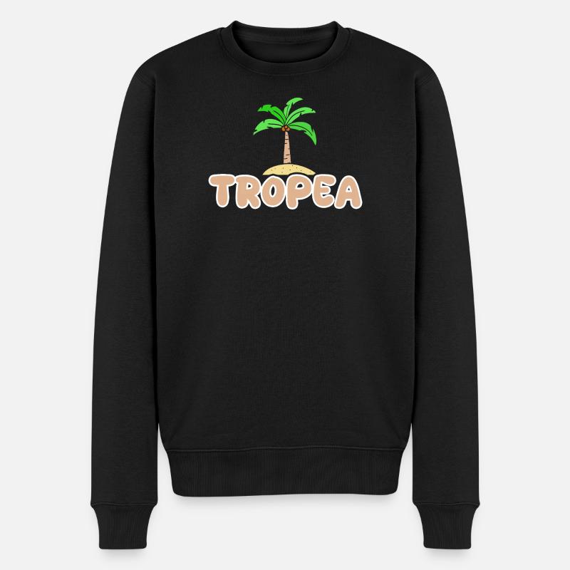 Tropea als Urlaub - Männer Premium Bio Pullover - Schwarz