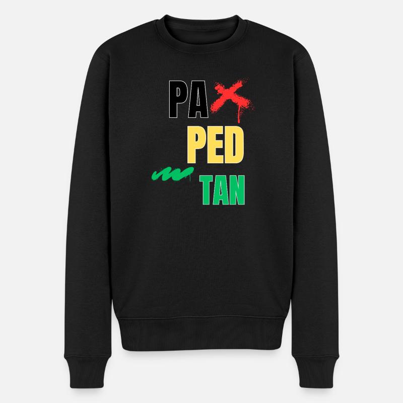 pa_ped_tan - Männer Premium Bio Pullover - Schwarz