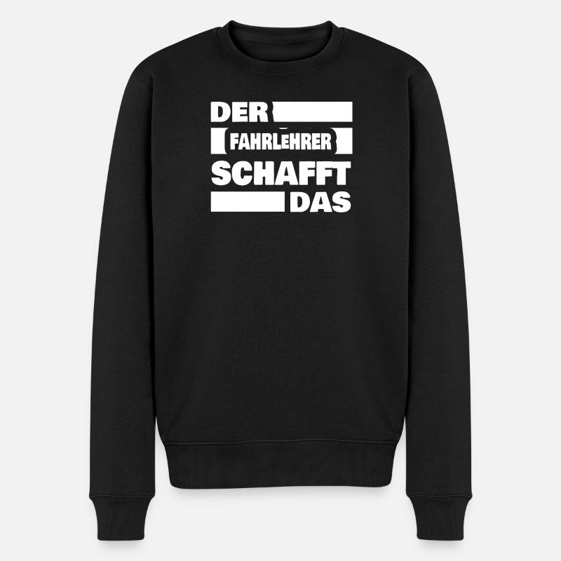 Beruf Fahrlehrer - Männer Premium Bio Pullover - Schwarz