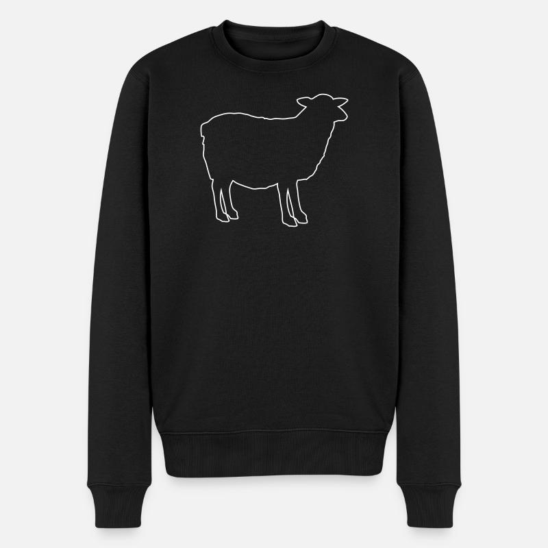 Silhouette de mouton - Pull Premium bio Homme - noir