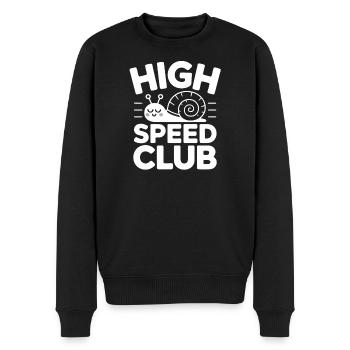 High Speed Club Schnecke - Männer Premium Bio Pullover - Schwarz - Vorne - Nico (187cm)