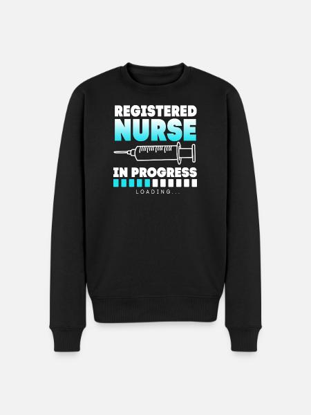 Nurse Hospital Nursing Gift - Men's Premium Organic Jumper - black