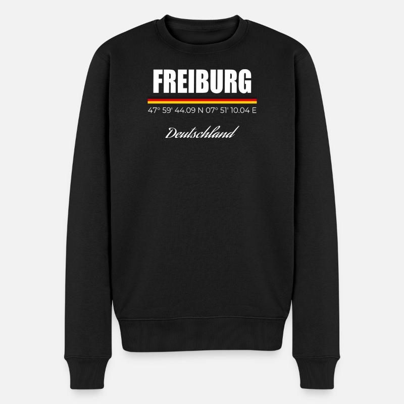 Freiburg - Männer Premium Bio Pullover - Schwarz