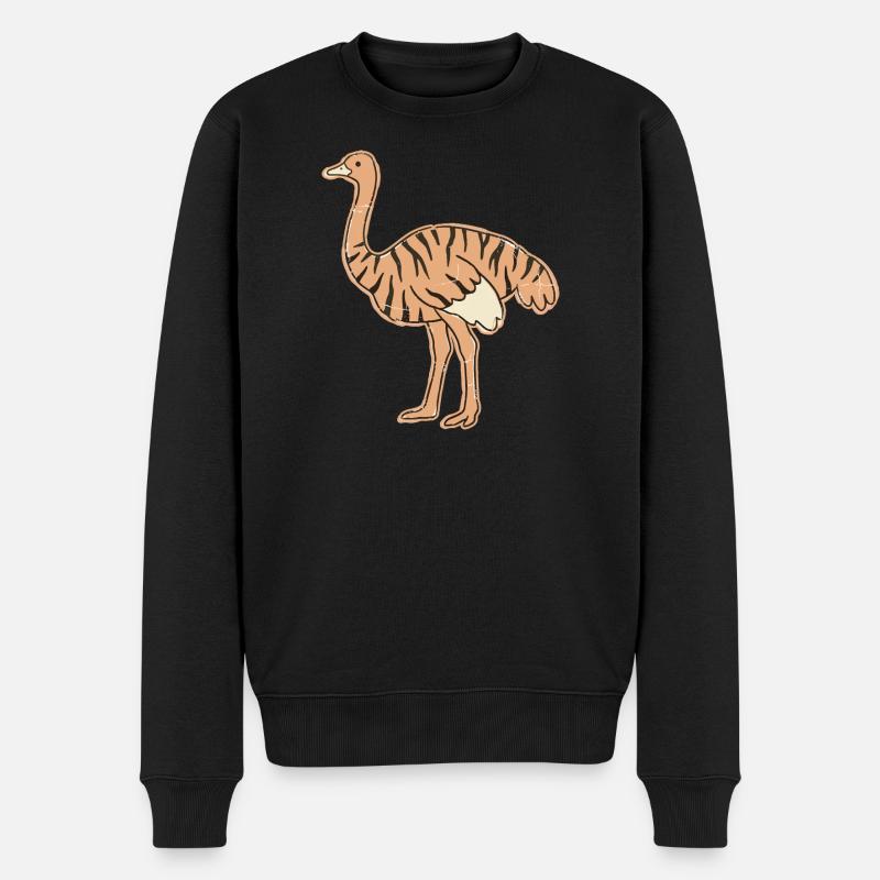 autriche range cartoon rayures Tigrée - Pull Premium bio Homme - noir