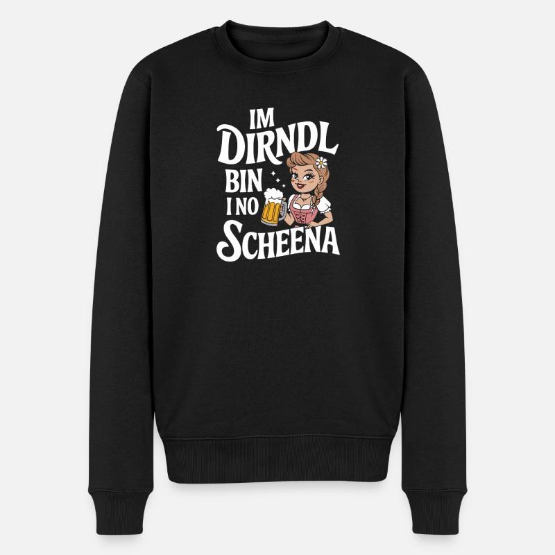 Dirndl Bierfest Charm - Männer Premium Bio Pullover - Schwarz