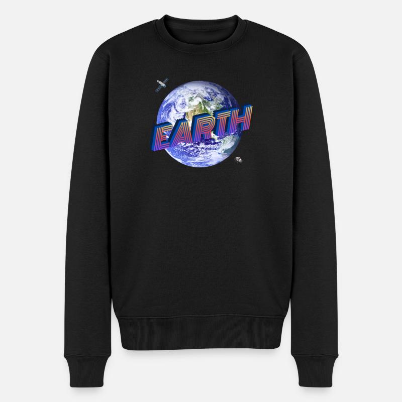 ERDE – Weltraumserie - Männer Premium Bio Pullover - Schwarz