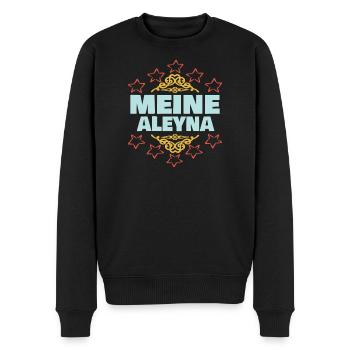 Aleyna als Ehefrau - Männer Premium Bio Pullover - Schwarz - Vorne - Nico (187cm)
