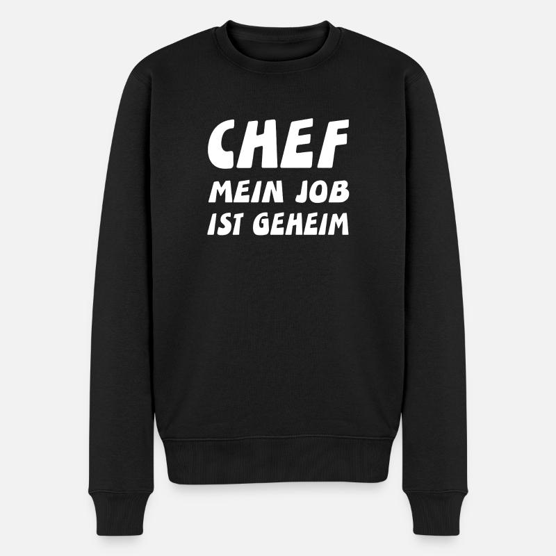 Chef - Männer Premium Bio Pullover - Schwarz