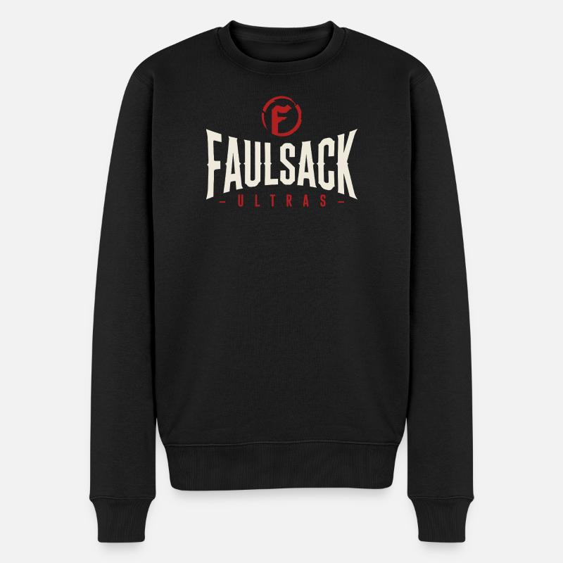 Faulsack ultras (white) - Männer Premium Bio Pullover - Schwarz