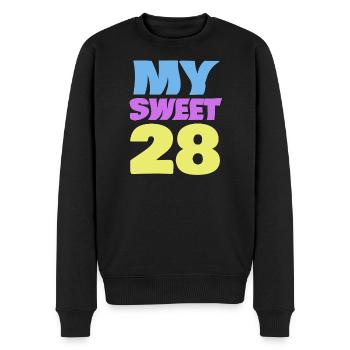 28 - Men's Premium Organic Jumper - black - Front - Nico (187cm)