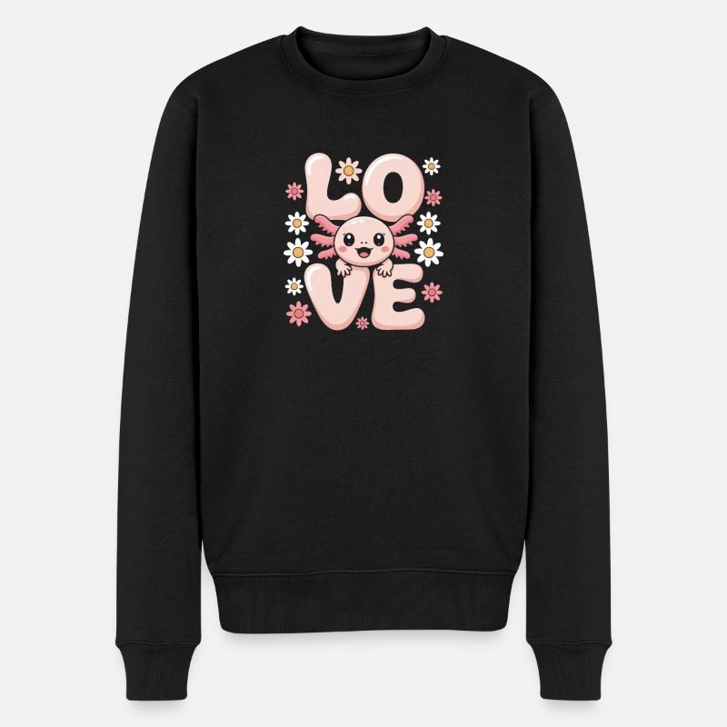 Love Bloom Mascotte mignonne - Pull Premium bio Homme - noir
