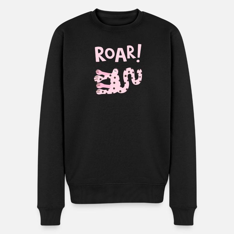 Roar Animal mignon, design de dessin animé drôle - Pull Premium bio Homme - noir