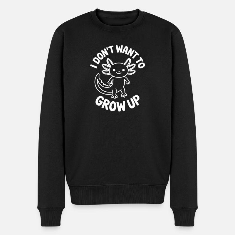Axolotl - Männer Premium Bio Pullover - Schwarz