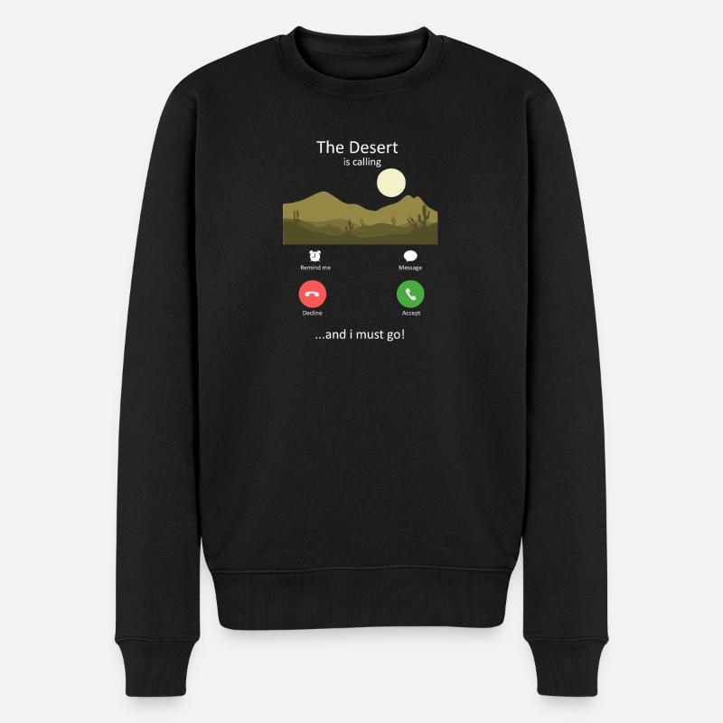 Appel désertique nature Aventure Sauvage - Pull Premium bio Homme - noir