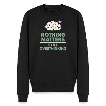 Existenzieller Humor, Nihilismus, Humor, - Männer Premium Bio Pullover - Schwarz - Vorne - Nico (187cm)