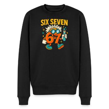 Six Seven 67 Idée de cadeau pour nerds sur l’humour scientifique - Pull Premium bio Homme - noir - Devant - Nico (187cm)