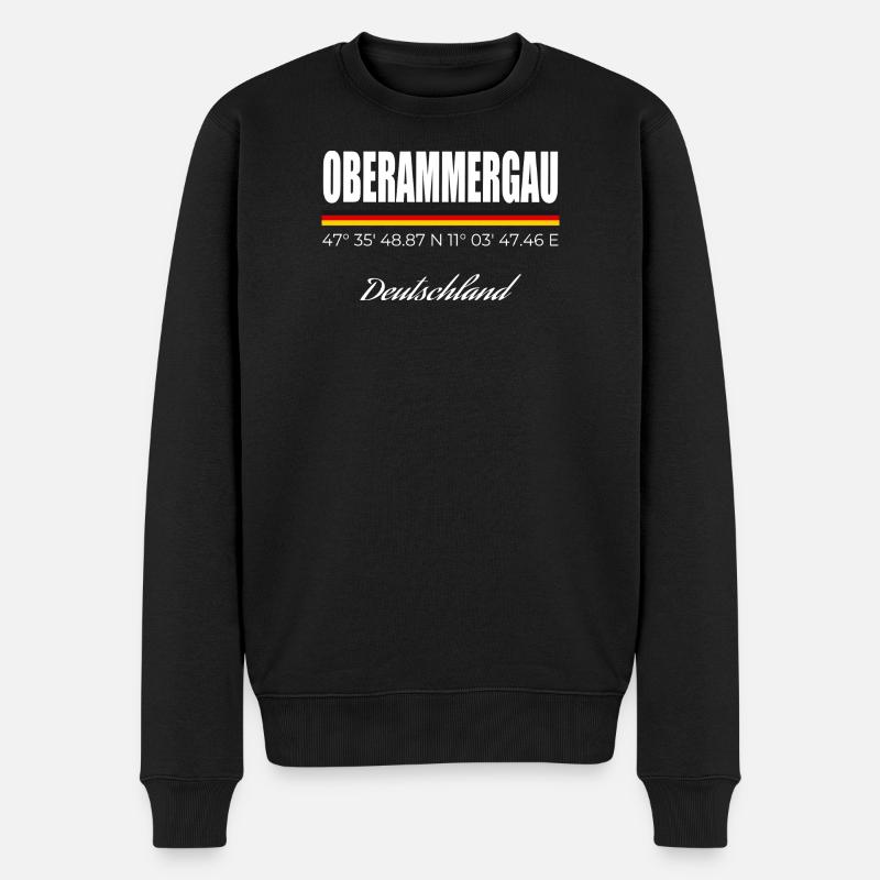 Oberammergau - Männer Premium Bio Pullover - Schwarz