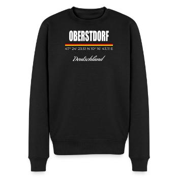 Oberstdorf - Männer Premium Bio Pullover - Schwarz - Vorne - Nico (187cm)