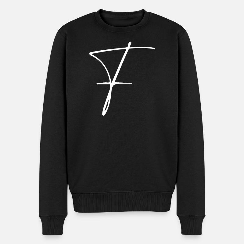 F - Männer Premium Bio Pullover - Schwarz