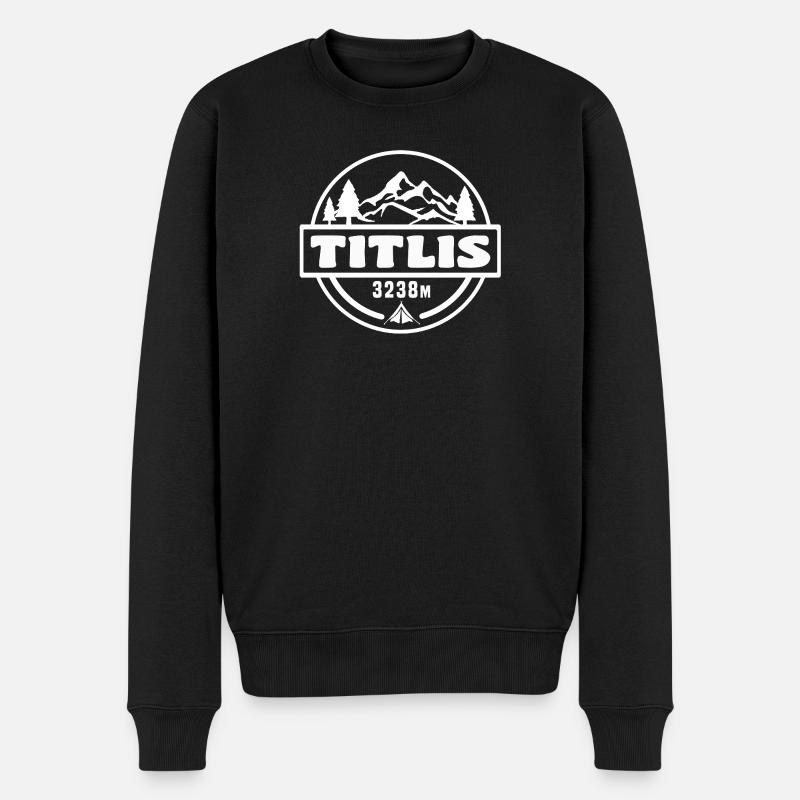 Titlis - Männer Premium Bio Pullover - Schwarz