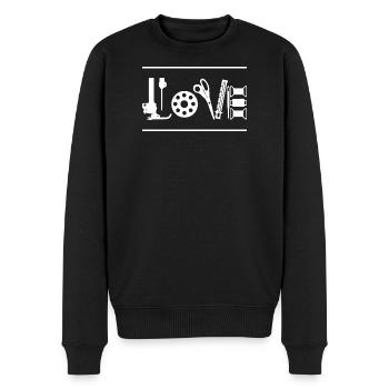 Couturière Couturière Couturière Adore la couture Coût de la couture - Pull Premium bio Homme - noir - Devant - Nico (187cm)