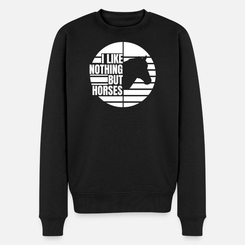 J’aime les chevaux - Pull Premium bio Homme - noir