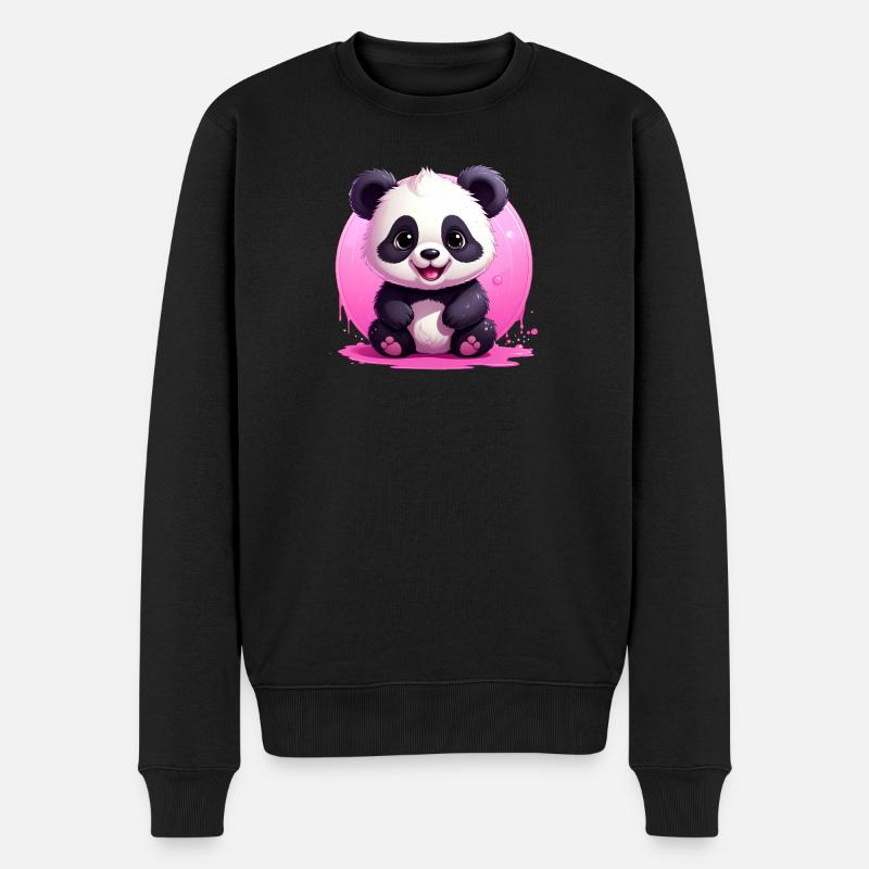 panda mignon - Pull Premium bio Homme - noir