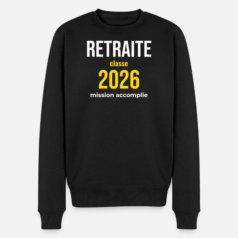 Retraite 2026 — Mission Accomplie - Pull Premium bio Homme - noir