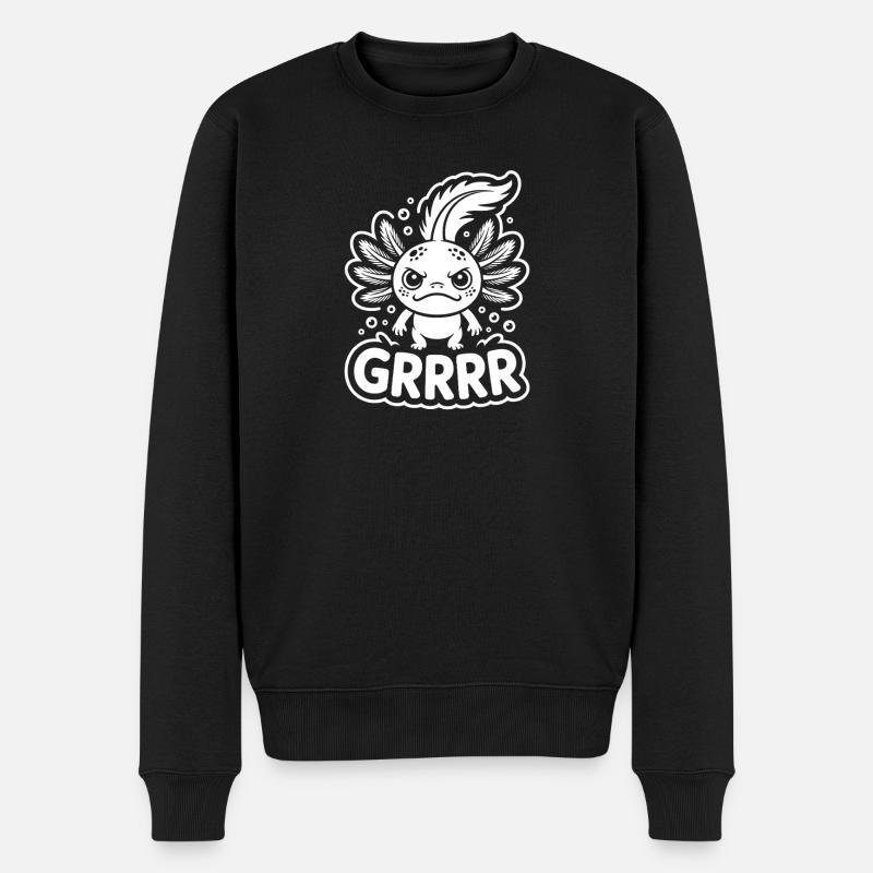 Grump Axolotl - Pull Premium bio Homme - noir