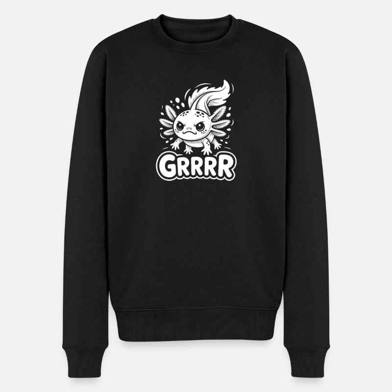 Grump Axolotl - Pull Premium bio Homme - noir
