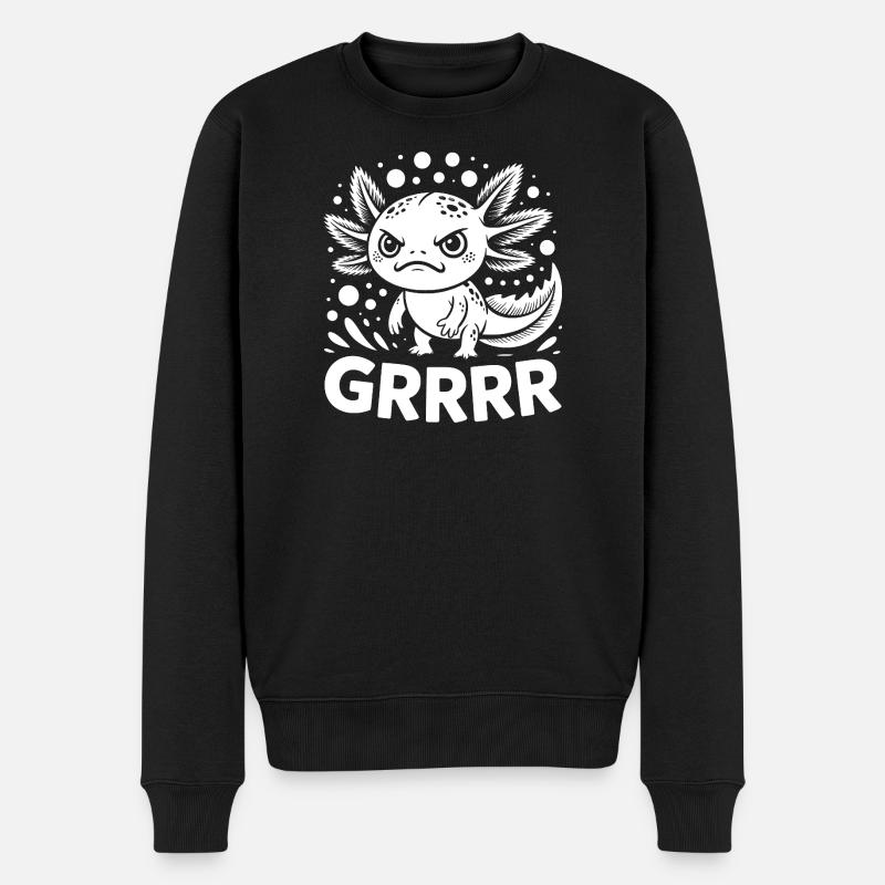 Grump Axolotl - Pull Premium bio Homme - noir