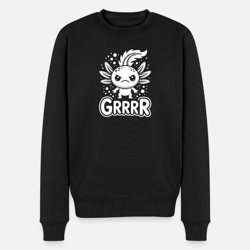 Axolotl grogneux ailé - Pull Premium bio Homme - noir
