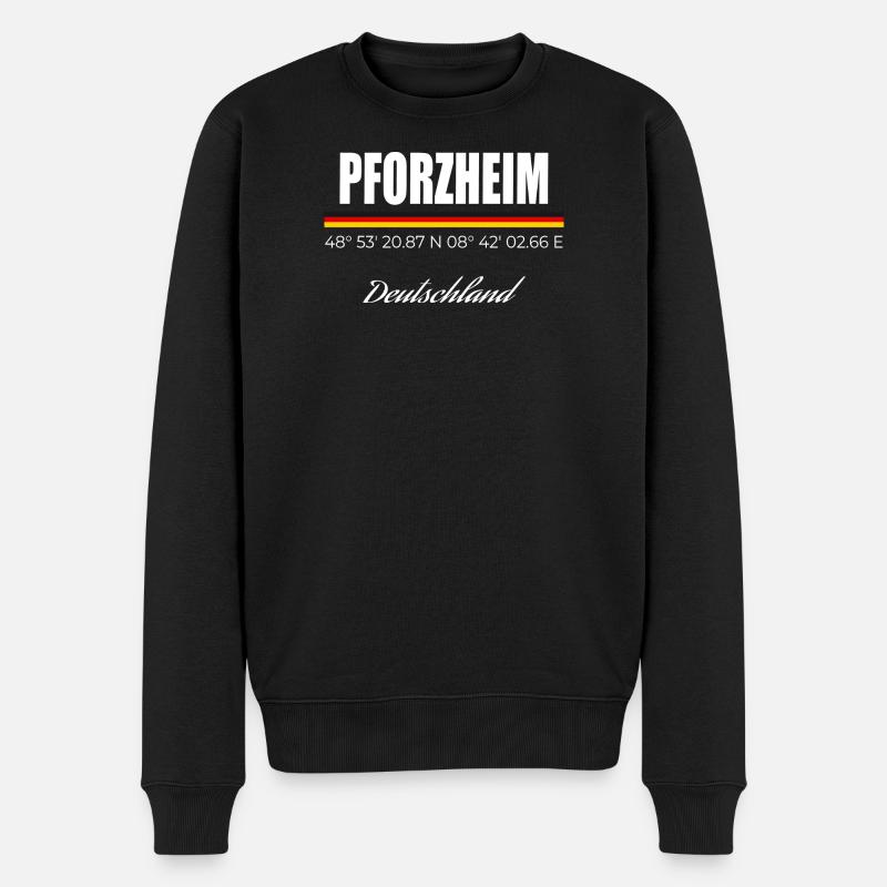 Pforzheim - Männer Premium Bio Pullover - Schwarz