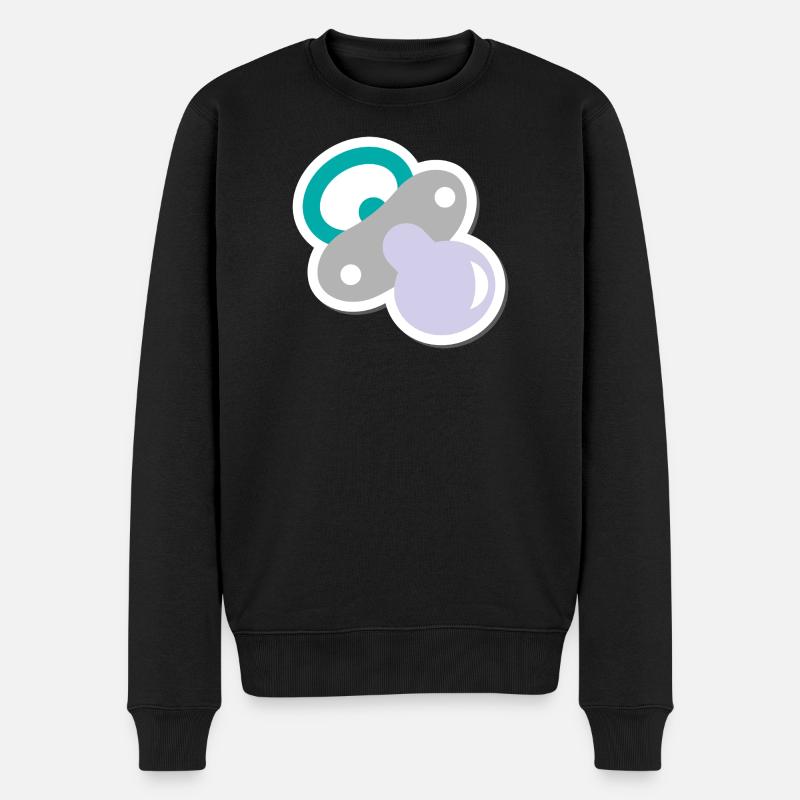 schnuller - Männer Premium Bio Pullover - Schwarz