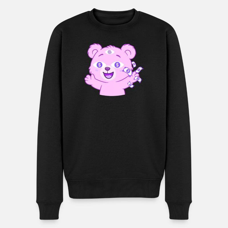 Money Teddy - Männer Premium Bio Pullover - Schwarz