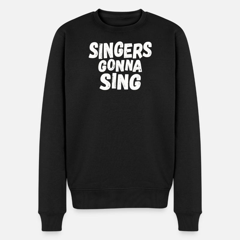 Les chanteurs vont chanter - Pull Premium bio Homme - noir