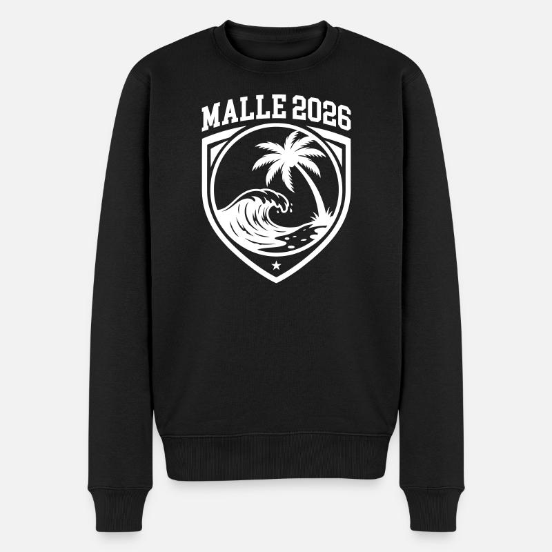 Plage de Malle 2026 - Pull Premium bio Homme - noir