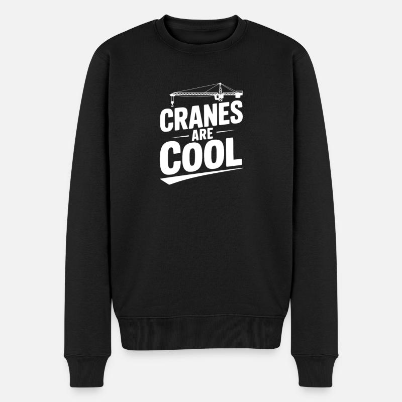 Kraniche sind cool - Männer Premium Bio Pullover - Schwarz