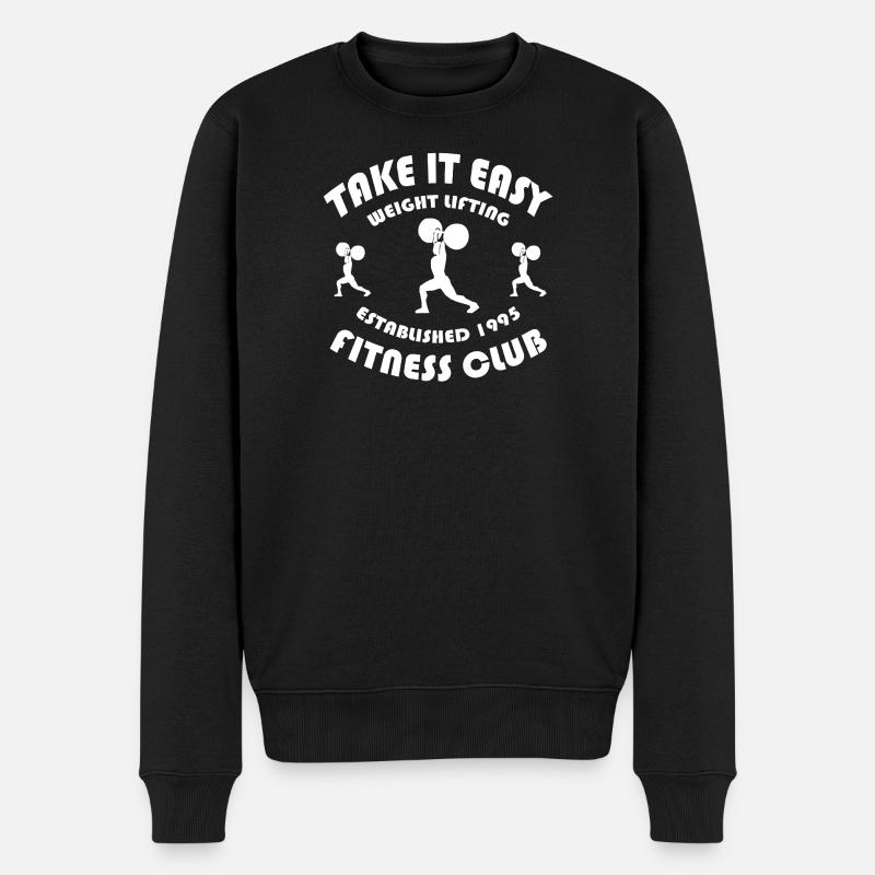 TAKE IT EASY - Männer Premium Bio Pullover - Schwarz
