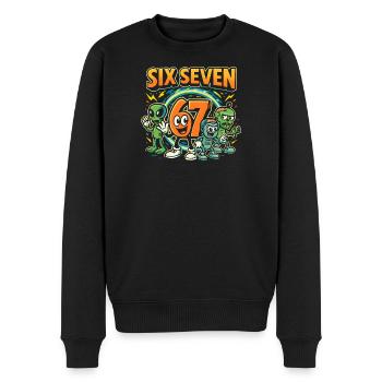 Six Seven 67 Italian Brainrot Nerd Humour Drôle - Pull Premium bio Homme - noir - Devant - Nico (187cm)