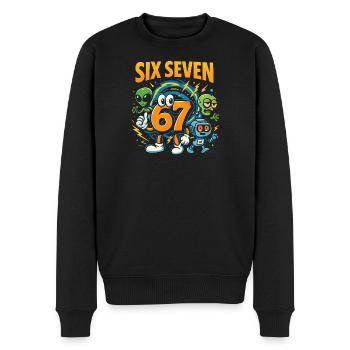 Six Seven 67 Italian Brainrot Nerd Humour Drôle - Pull Premium bio Homme - noir - Devant - Nico (187cm)