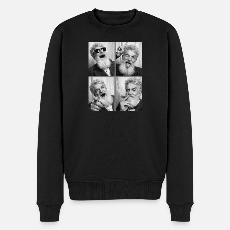 John Brown Fotostreifen - Männer Premium Bio Pullover - Schwarz